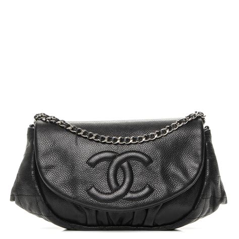 chanel wallet mercari|CHANEL Caviar Half Moon Wallet On Chain WOC Black.